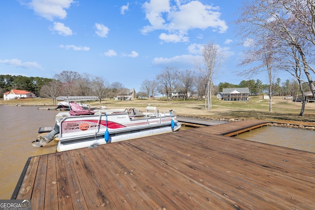 view of dock area