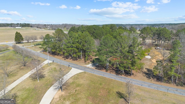 bird's eye view featuring a rural view