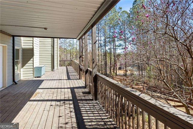 view of wooden deck