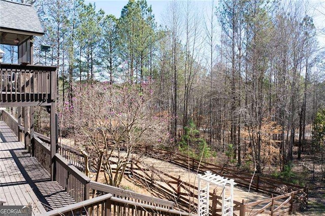 view of wooden terrace