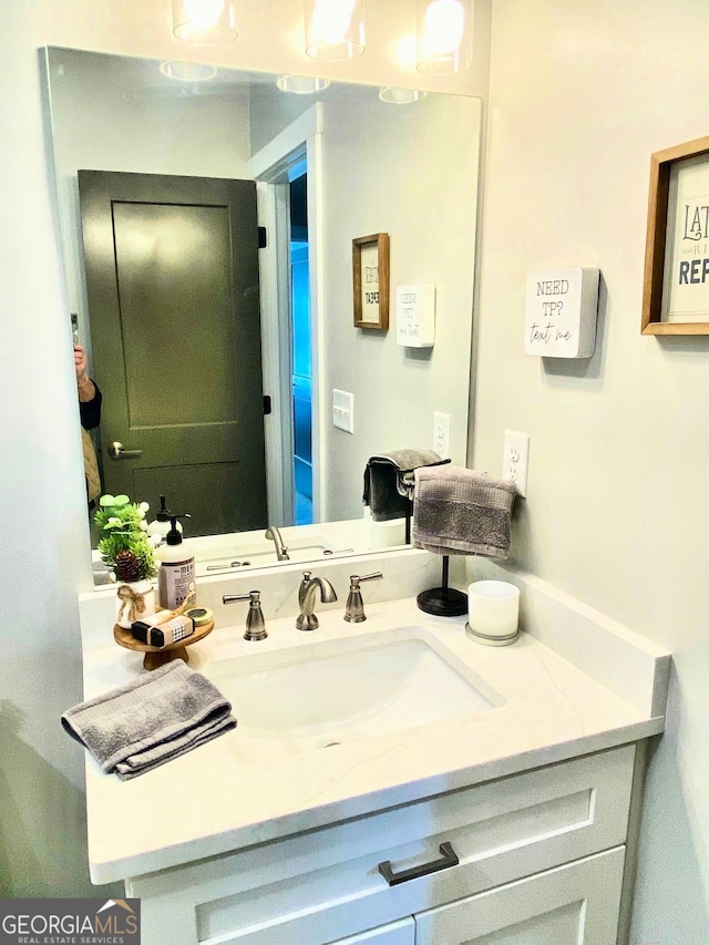 bathroom featuring vanity