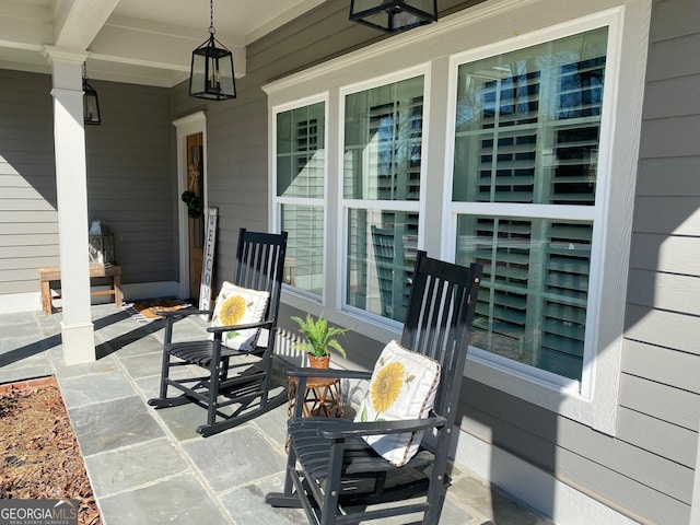 view of patio / terrace featuring covered porch