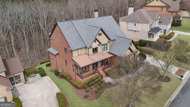 aerial view of property and surrounding area
