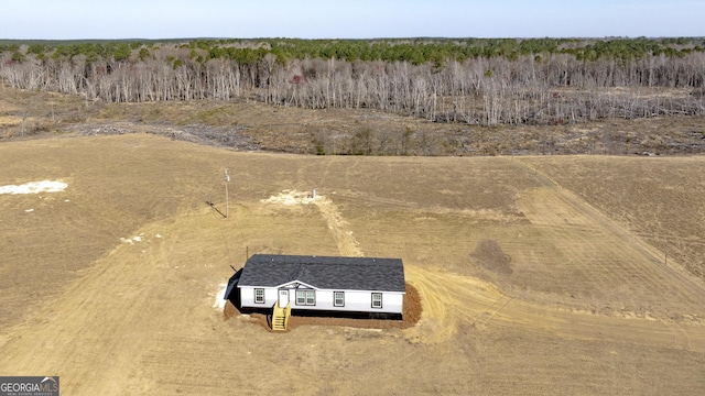 drone / aerial view featuring a rural view