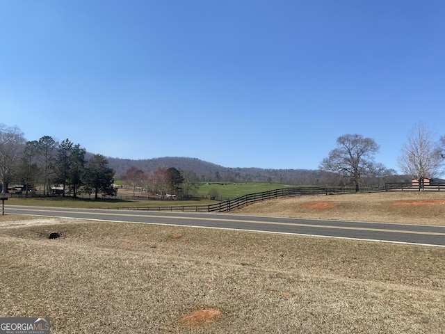 mountain view with a rural view