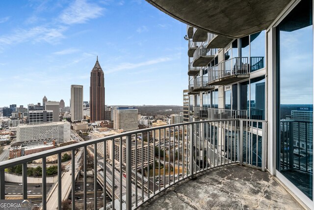 400 W Peachtree St NW Unit 3204, Atlanta, GA 30308 - balcony with a city view