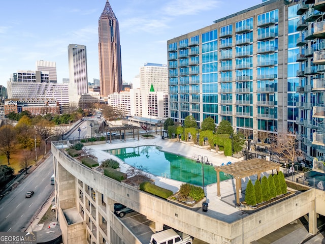 400 W Peachtree St NW Unit 3204, Atlanta, GA 30308 - community pool with a skyline view