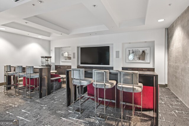 400 W Peachtree St NW Unit 3204, Atlanta, GA 30308 - indoor dry bar with recessed lighting, a raised ceiling, and carpet