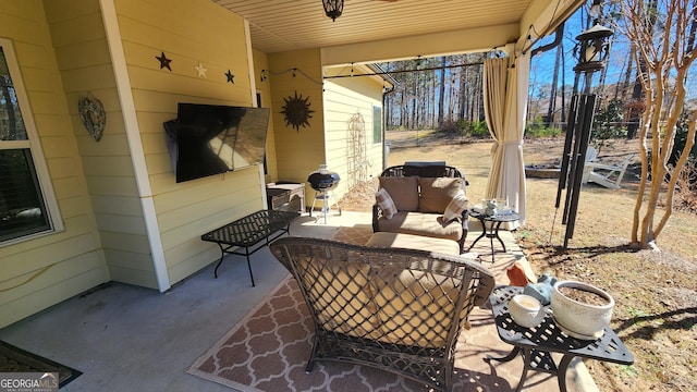 view of patio / terrace with an outdoor living space