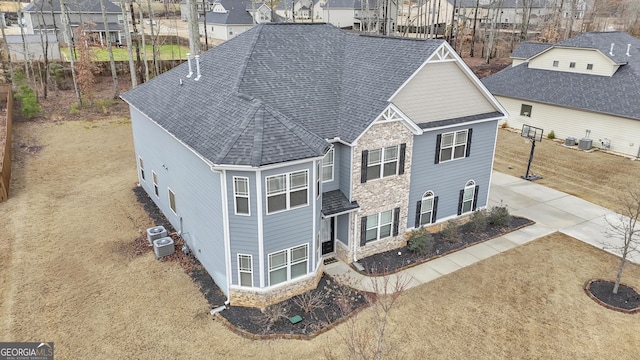 bird's eye view with a residential view