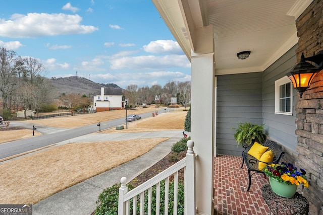 4740 Arbor Meadows Dr, Cumming, GA 30040 - view of yard with a mountain view and a porch