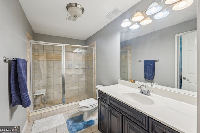 4740 Arbor Meadows Dr, Cumming, GA 30040 - bathroom featuring toilet, a shower stall, and visible vents