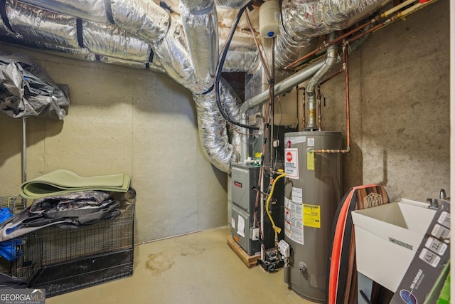 4740 Arbor Meadows Dr, Cumming, GA 30040 - utilities featuring water heater and a sink