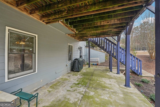 4740 Arbor Meadows Dr, Cumming, GA 30040 - view of patio featuring stairs and area for grilling