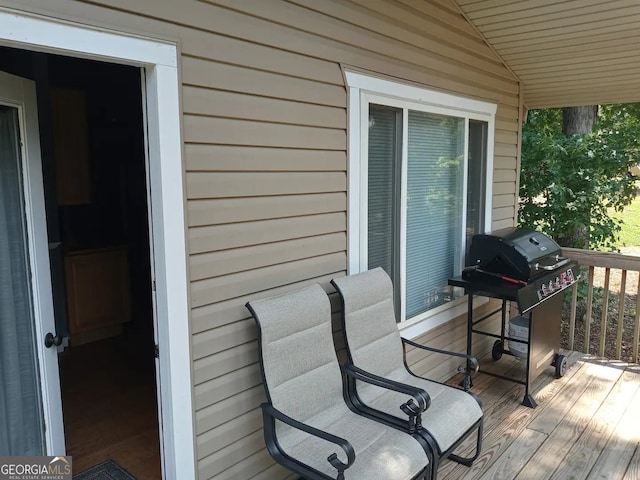 deck with grilling area