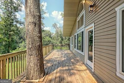 view of wooden deck