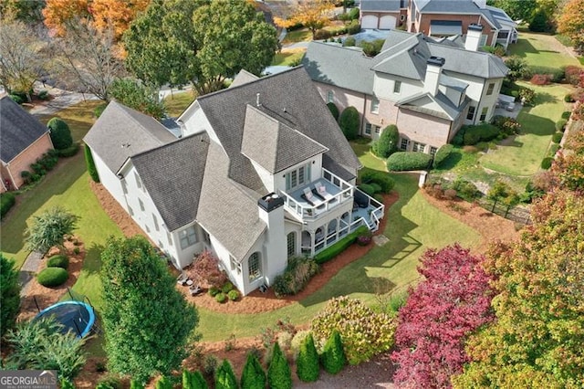 drone / aerial view featuring a residential view