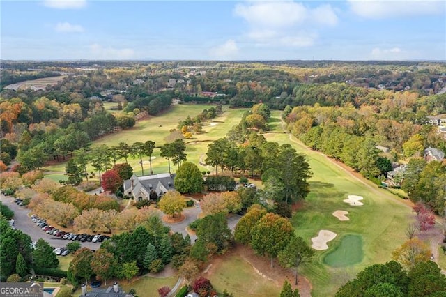 aerial view with golf course view