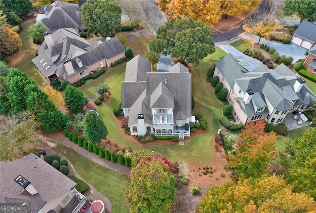 bird's eye view with a residential view