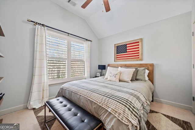203 Hubbard Rd, Woodstock, GA 30188 - bedroom with carpet floors, baseboards, and lofted ceiling