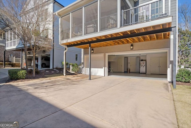 view of front of home featuring driveway and an attached garage