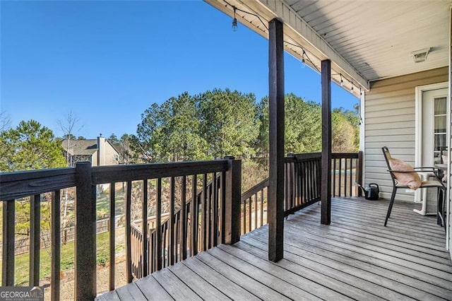 view of wooden terrace