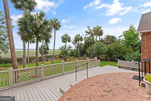 exterior space with a wooden deck