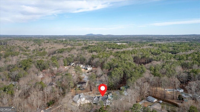 bird's eye view with a forest view