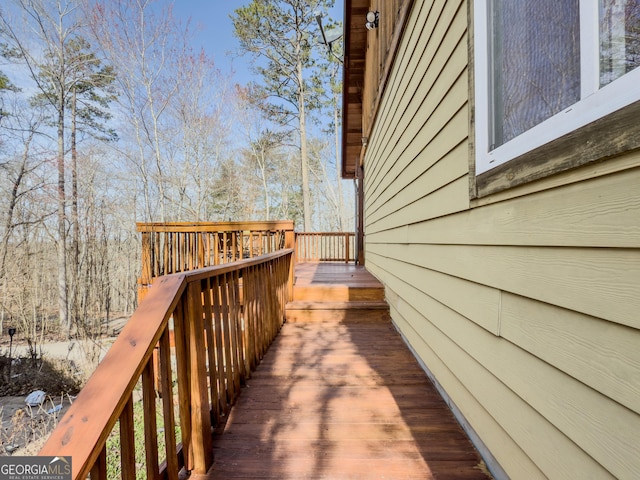 view of wooden deck