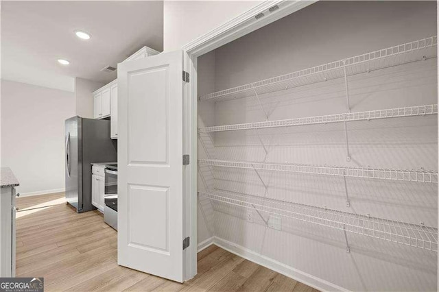 pantry with visible vents