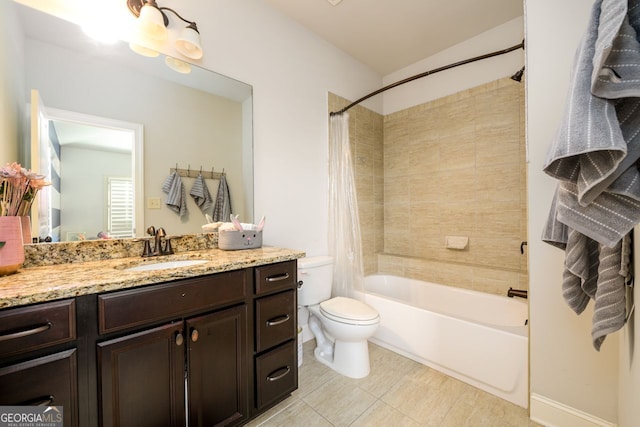5230 Harris Springs Dr, Cumming, GA 30040 - full bath featuring vanity, shower / bath combo, and toilet