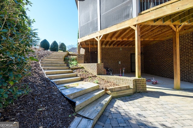 5230 Harris Springs Dr, Cumming, GA 30040 - view of patio / terrace featuring stairs
