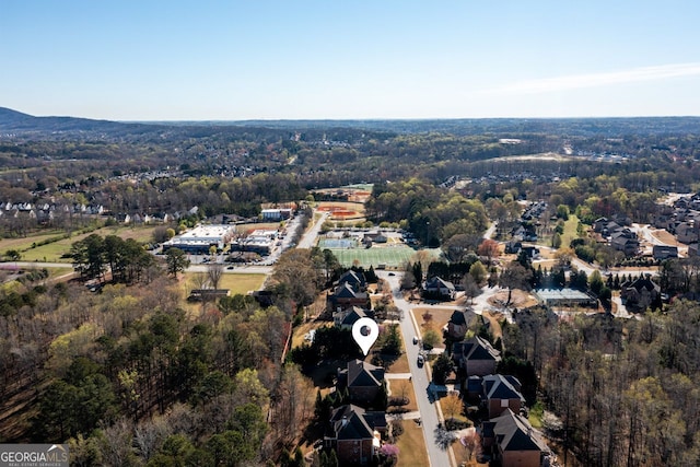 5230 Harris Springs Dr, Cumming, GA 30040 - aerial view of property's location with a heavily wooded area