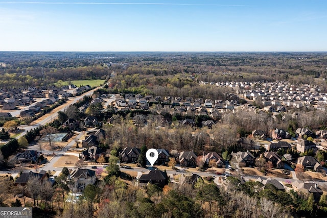 5230 Harris Springs Dr, Cumming, GA 30040 - aerial view of property's location featuring nearby suburban area and a heavily wooded area