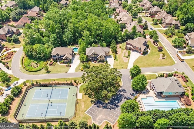 5230 Harris Springs Dr, Cumming, GA 30040 - aerial view of residential area with a pool