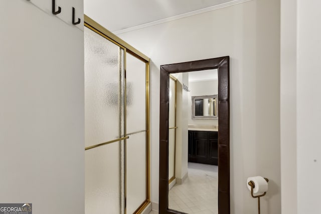 hallway with light tile patterned floors