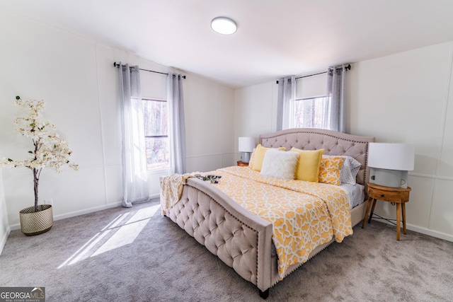 view of carpeted bedroom