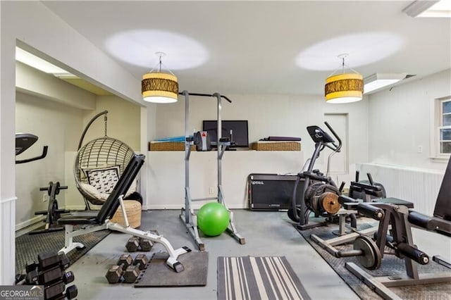 view of workout area