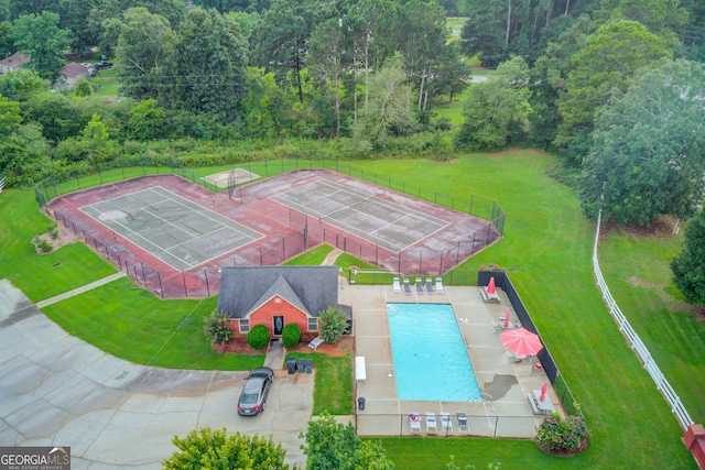 birds eye view of property