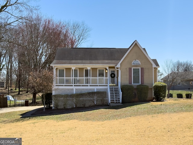 view of front facade with a porch