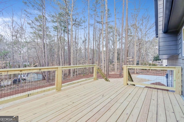 view of wooden deck