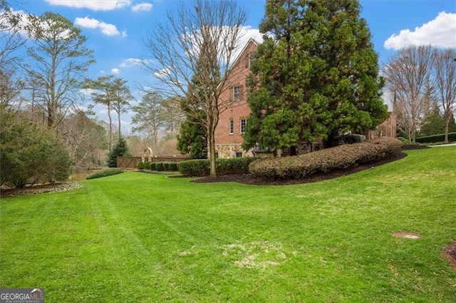 view of grassy yard