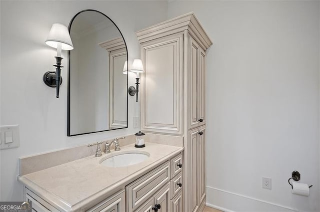 bathroom with vanity