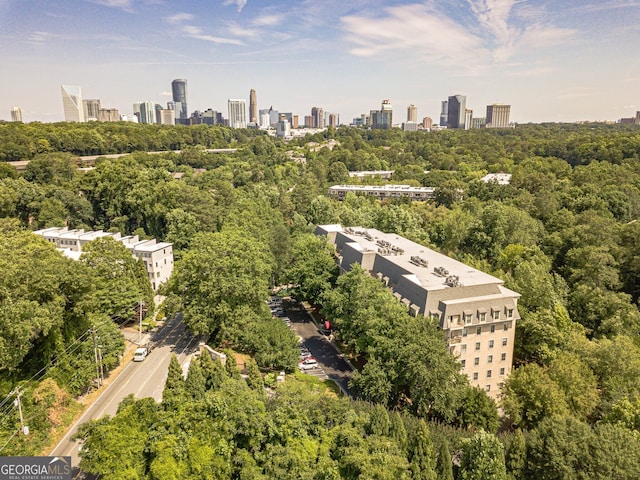 aerial view with a view of city