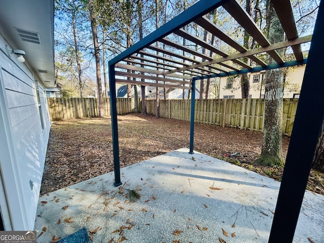 view of patio / terrace with a fenced backyard