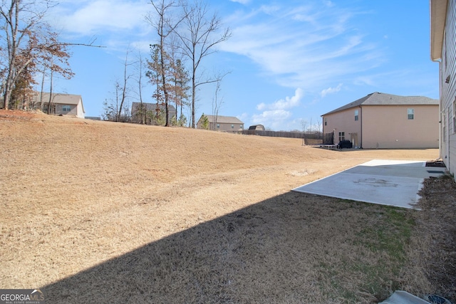 view of yard with a patio