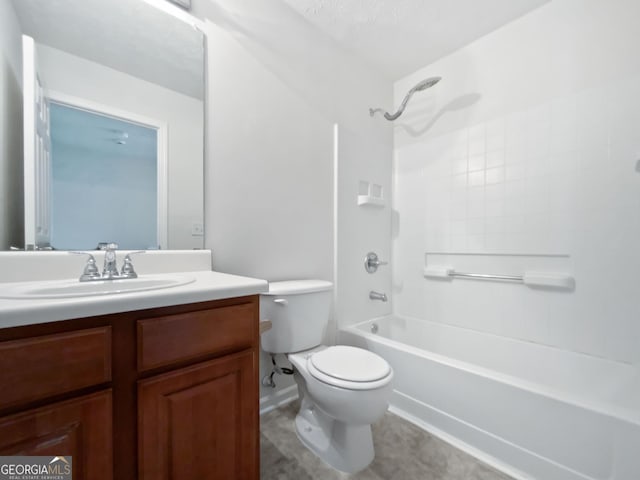 11403 S Grove Dr, Hampton, GA 30228 - bathroom featuring vanity,  shower combination, and tile patterned flooring