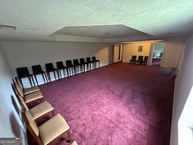 5546 Wellborn Creek Dr, Lithonia, GA 30058 - basement with a textured ceiling and carpet floors
