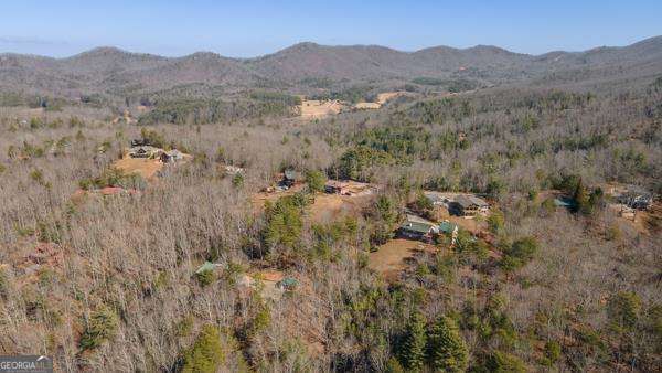 aerial view featuring a mountain view