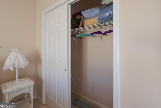 view of closet